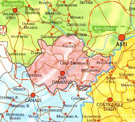 Mappa della Comunit Colline Alfieri
